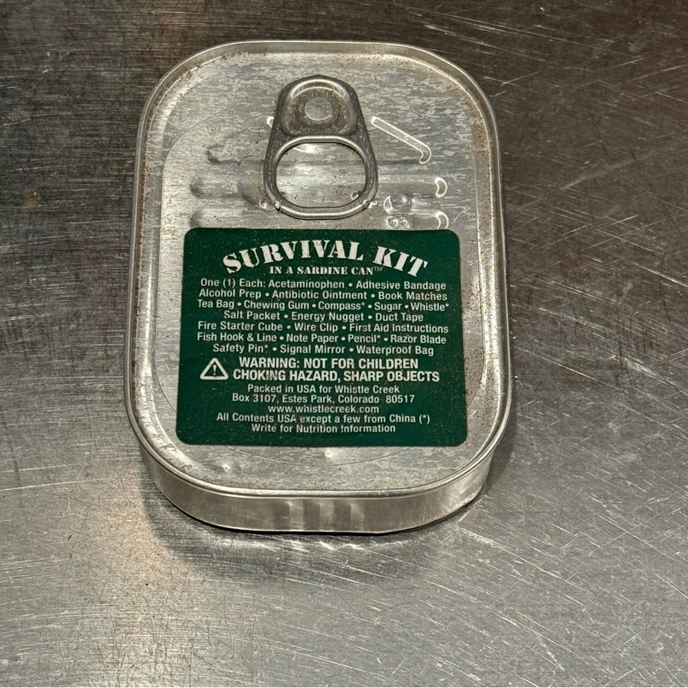 Survival Kit in a Sardine Can